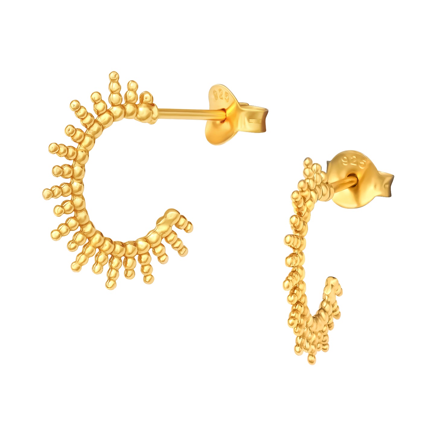 Capillary Hoops, 24ct Gold Plated