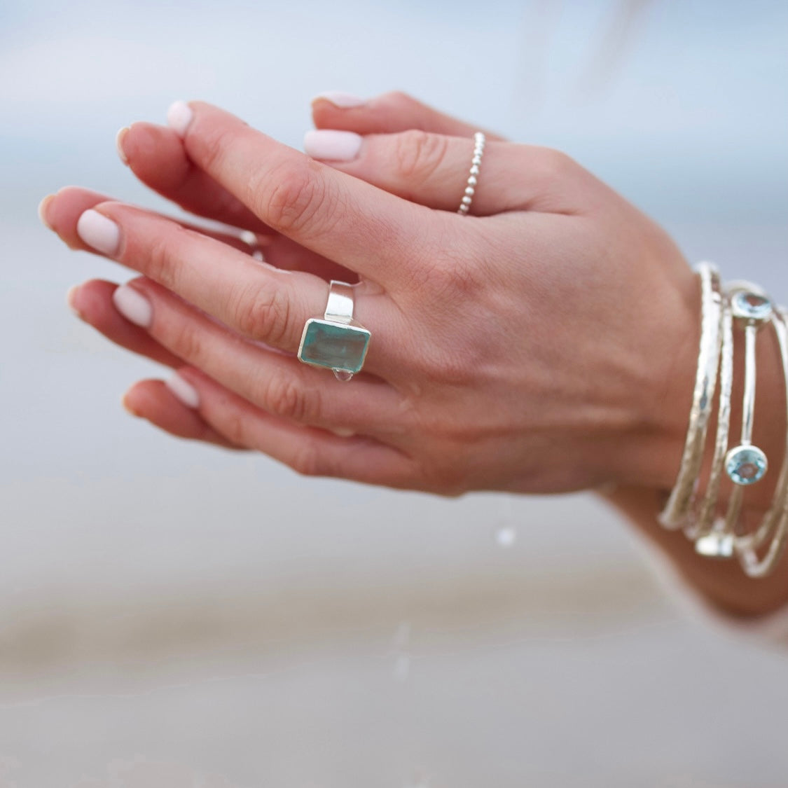 Aquamarine Cinderella Ring
