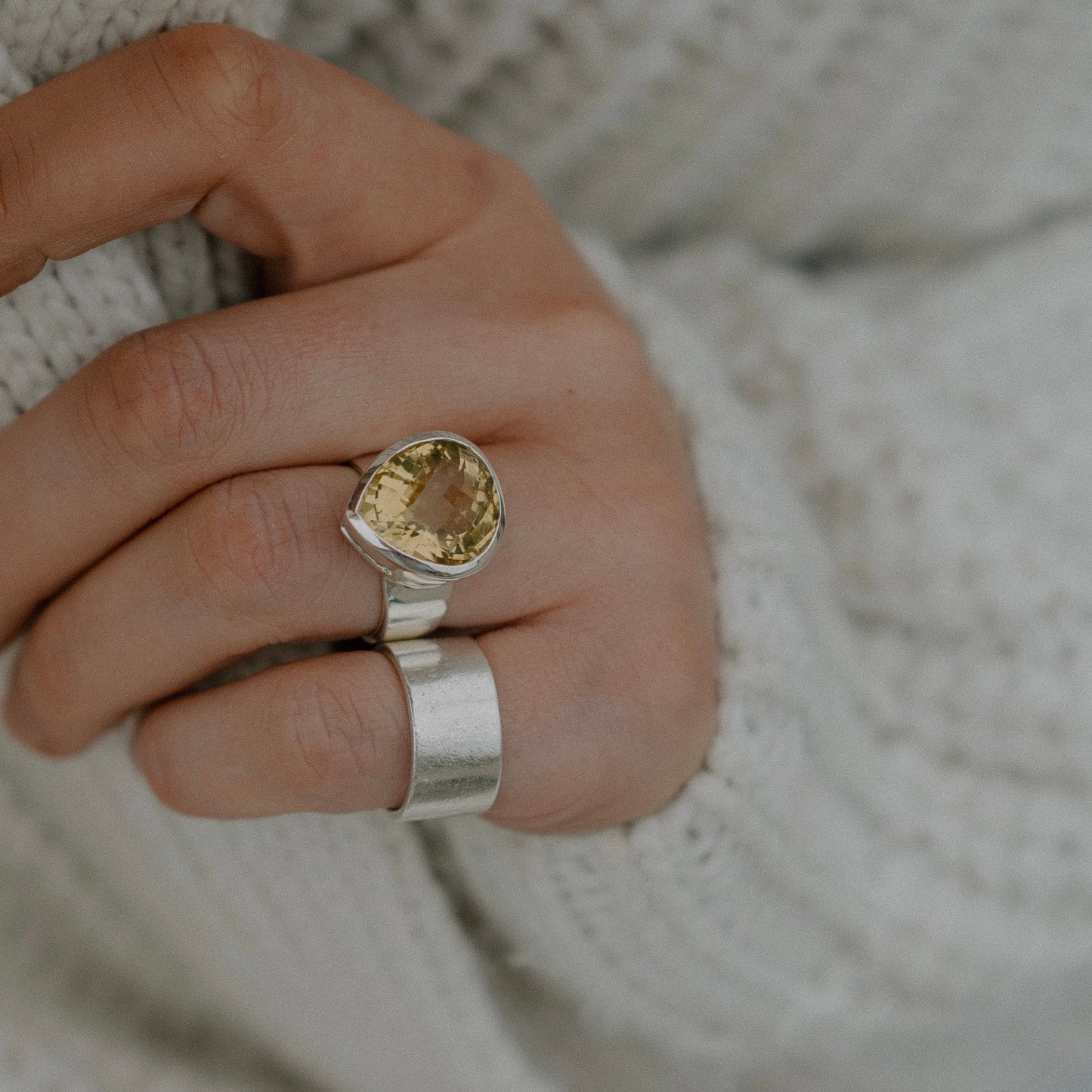 Lucy, Lemon Quartz Cinderella Ring