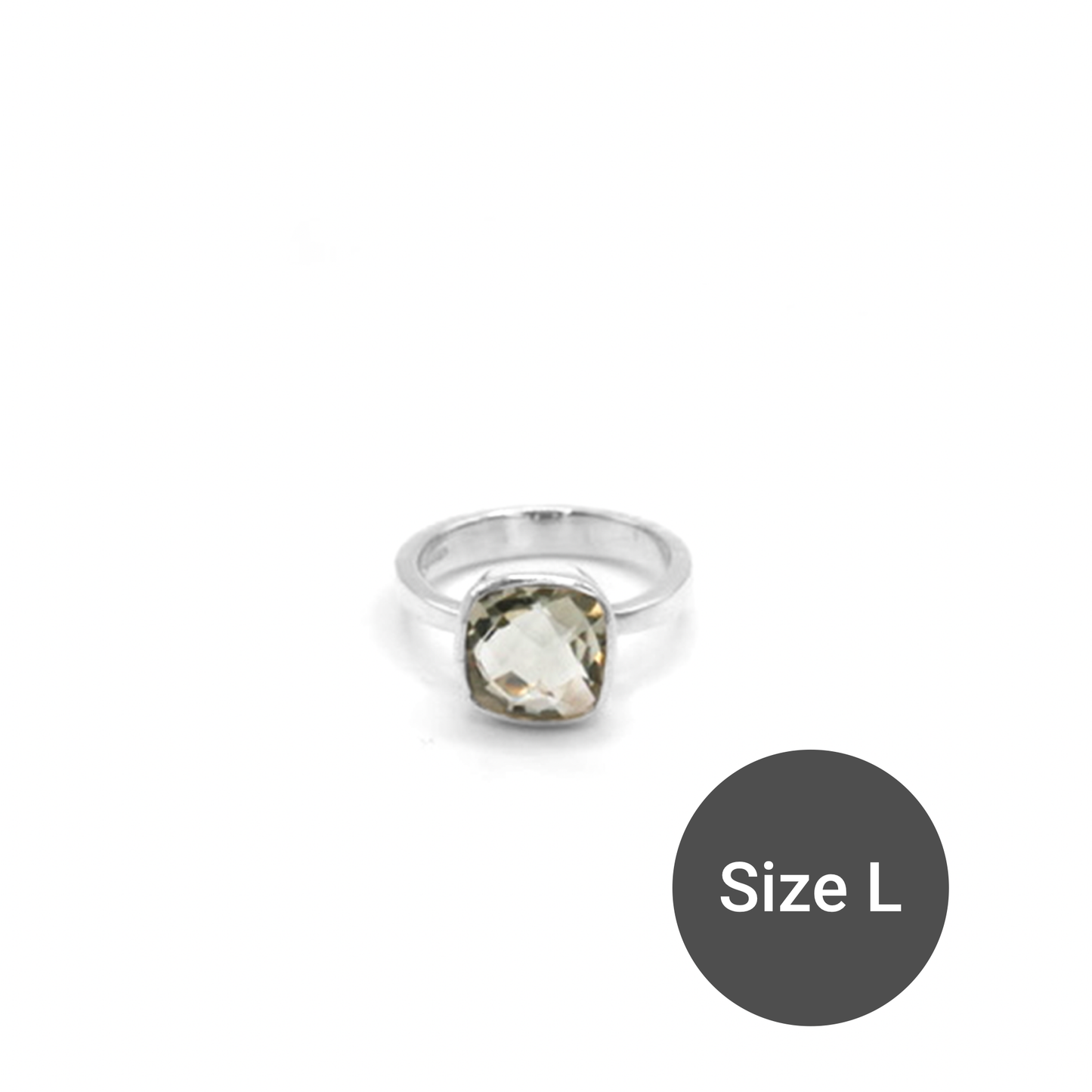 Green Amethyst Limited Edition Hammered Sweetie Ring