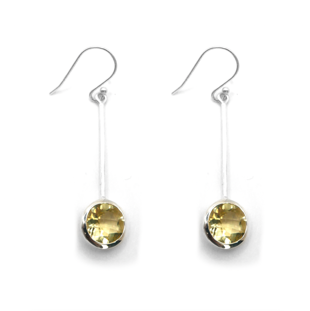 Lemon Quartz Drop Earrings saltandco