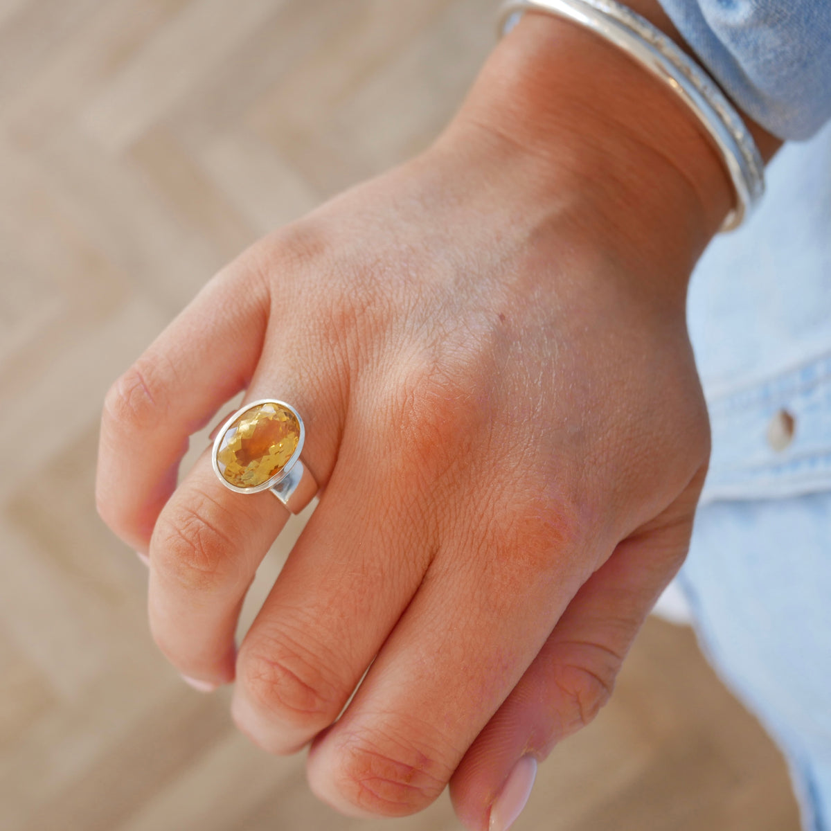 Citrine Cinderella Ring, M