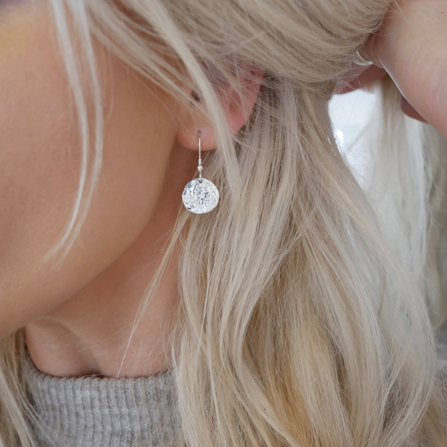 Ripples Disc Dangly Earrings