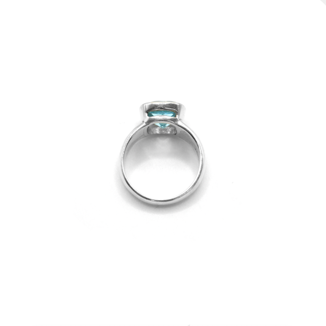 Square Topaz Midi Cinderella Ring