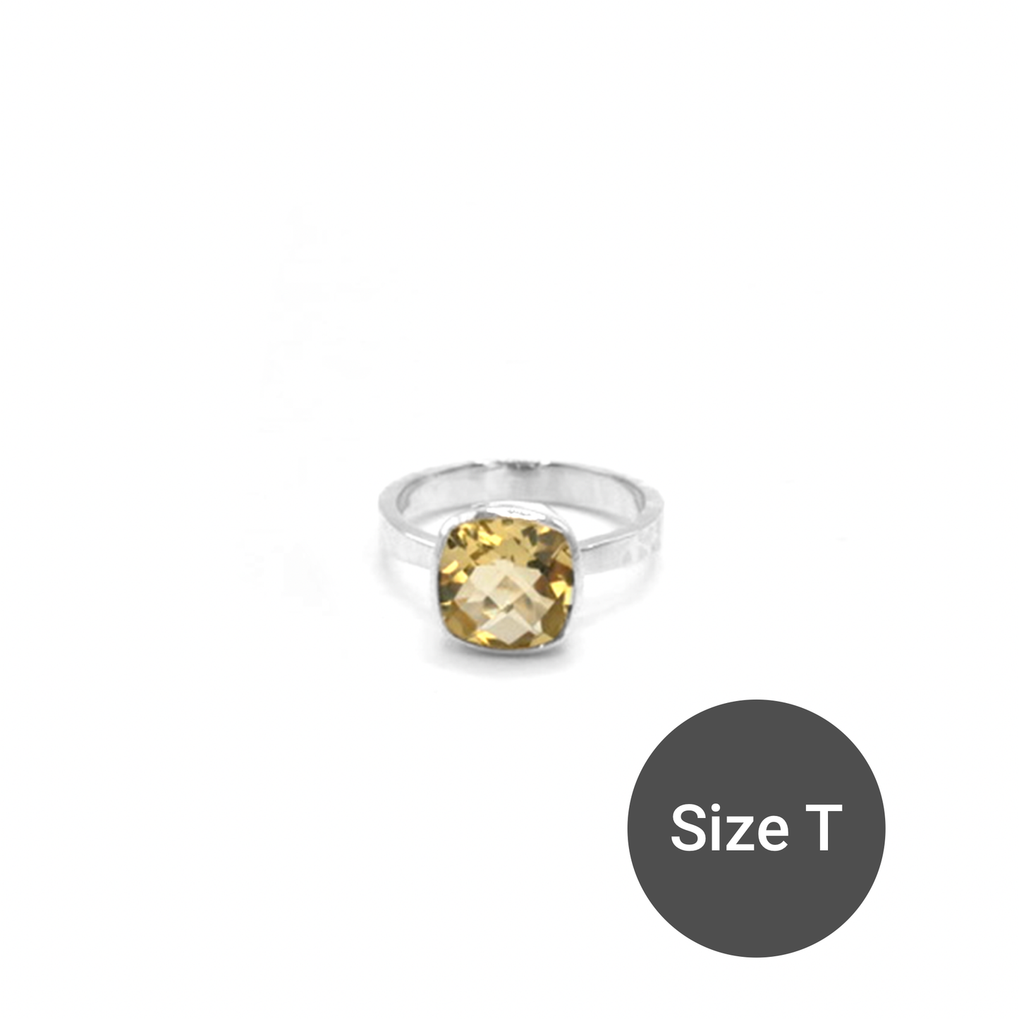 Lemon Quartz Limited Edition Hammered Sweetie Ring