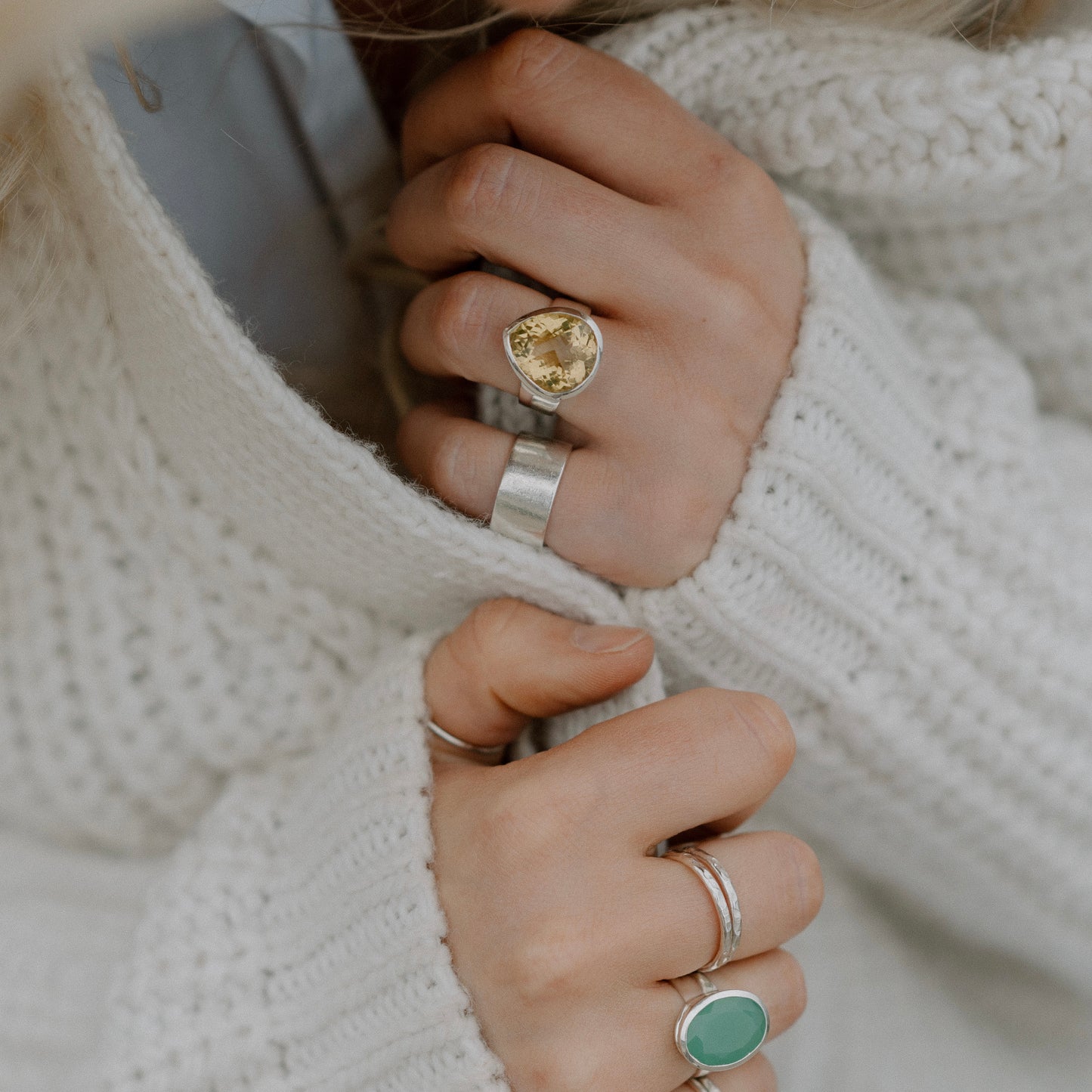 Lucy, Lemon Quartz Cinderella Ring