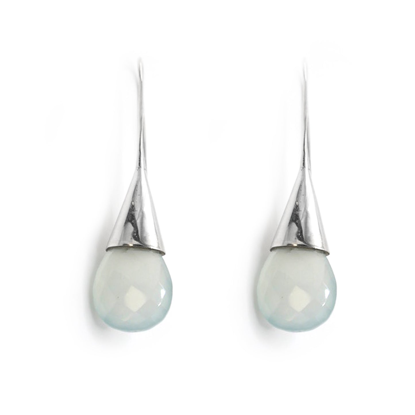 Chalcedony Contemporary Earrings