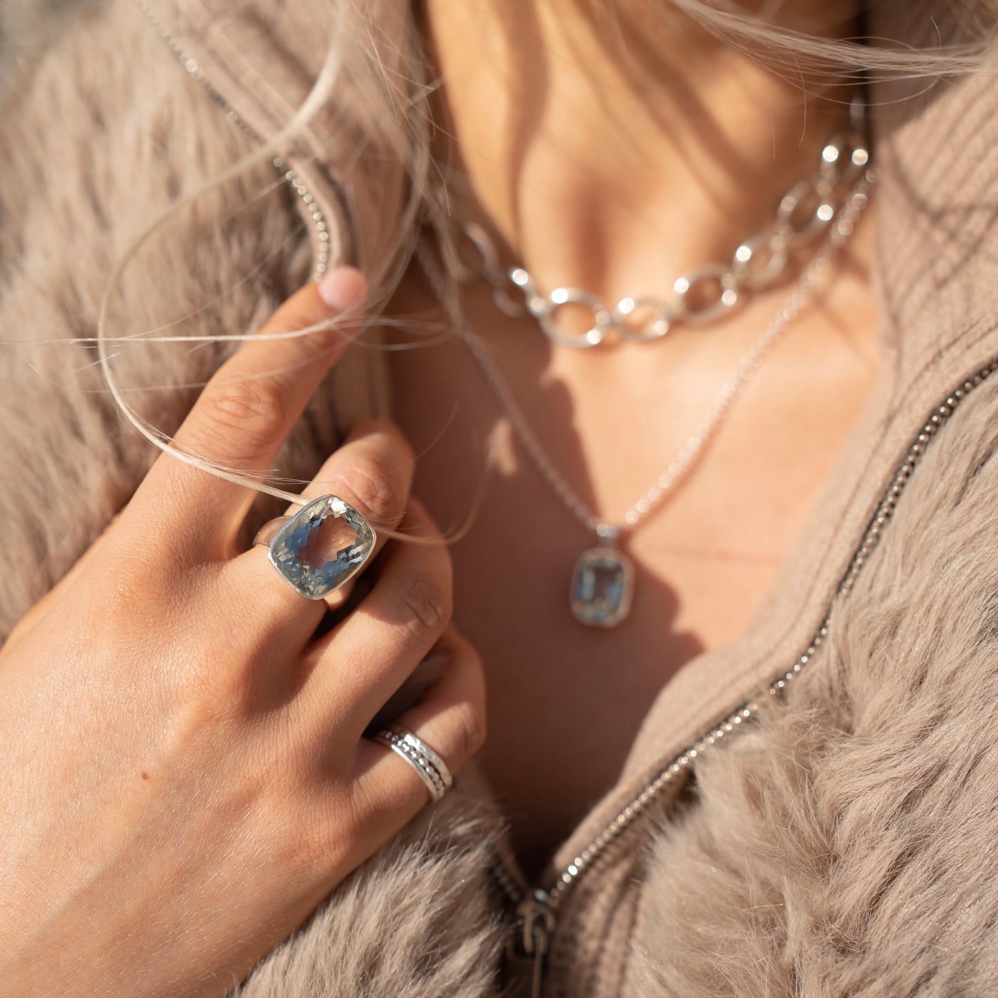 Jessica, Maxi Green Amethyst Cinderella Ring