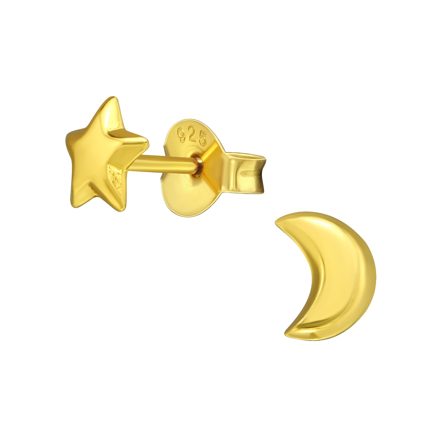 Odd Night Studs, 24ct Gold Plated
