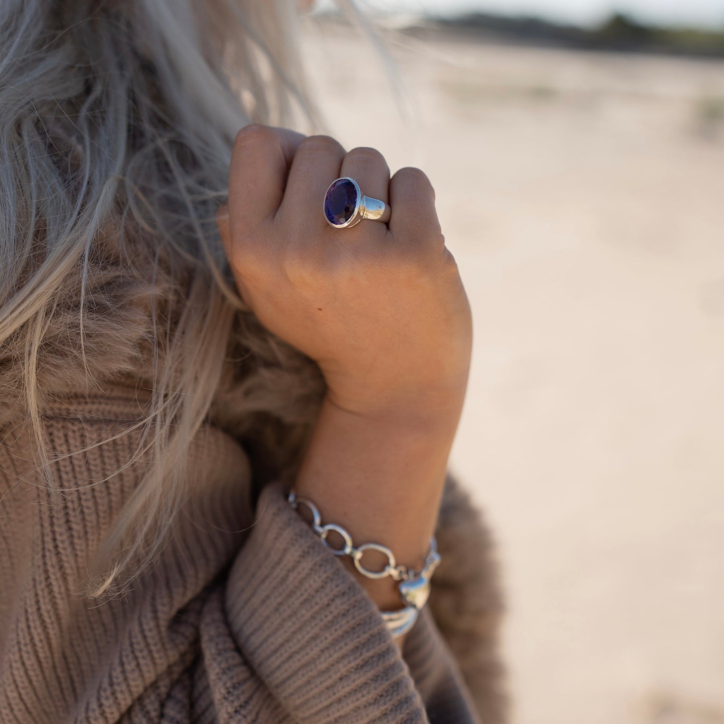Heather, Purple Amethyst Cinderella Ring