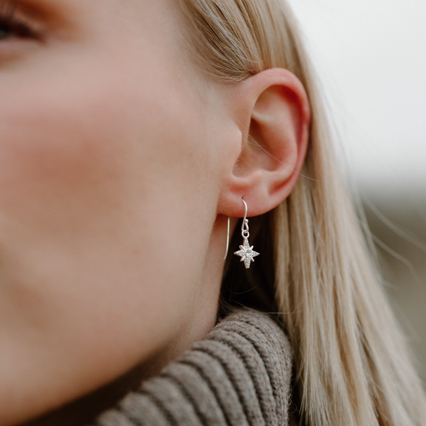 North Star Dangly Earrings