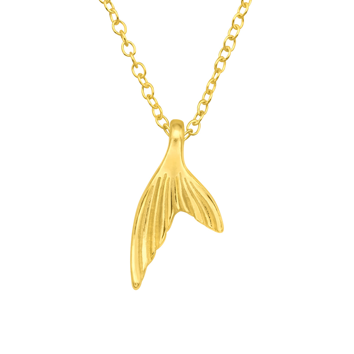 Fish Tail Necklace, 24ct Gold Plated