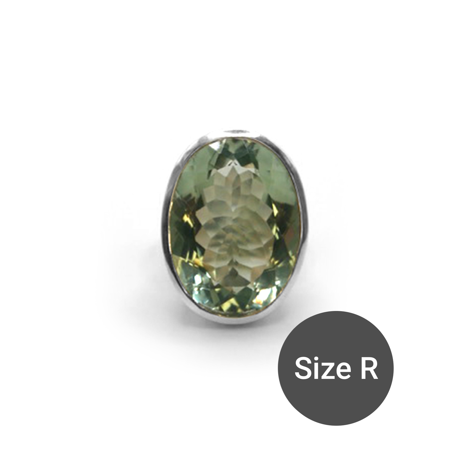 Gardenia, Green Amethyst Maxi Cinderella Ring