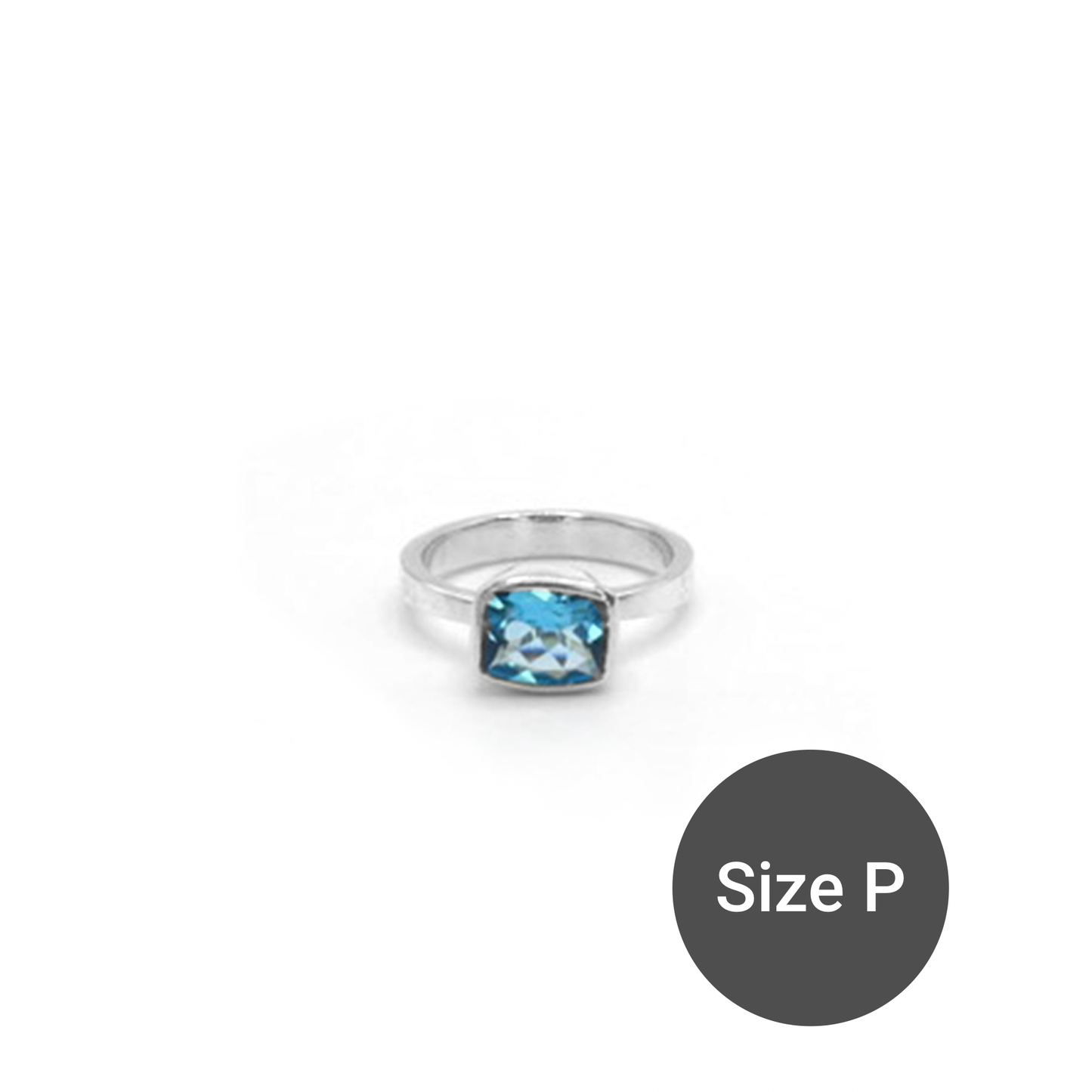 Blue Topaz Limited Edition Hammered Sweetie Ring