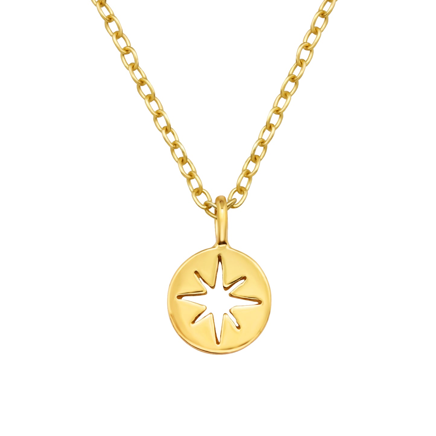 North Star Necklace, 24ct Gold Plated