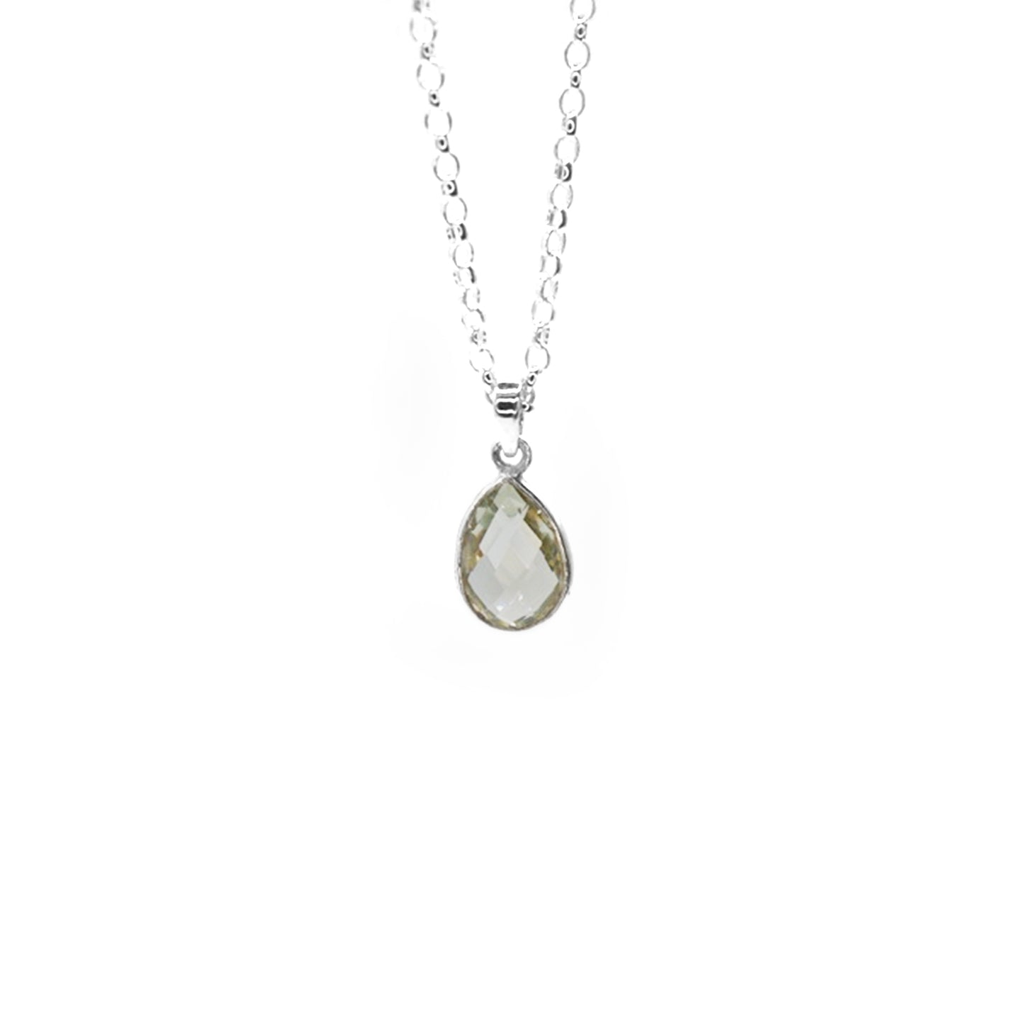 Green Amethyst Midi Water Necklace