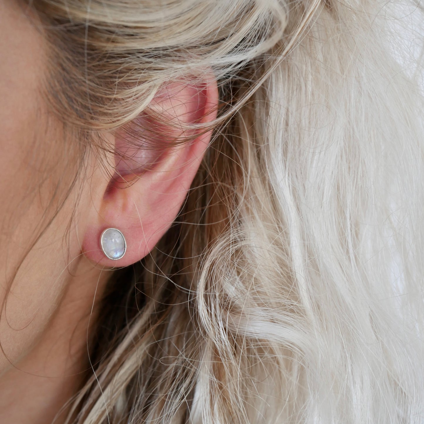 Moonstone Studs