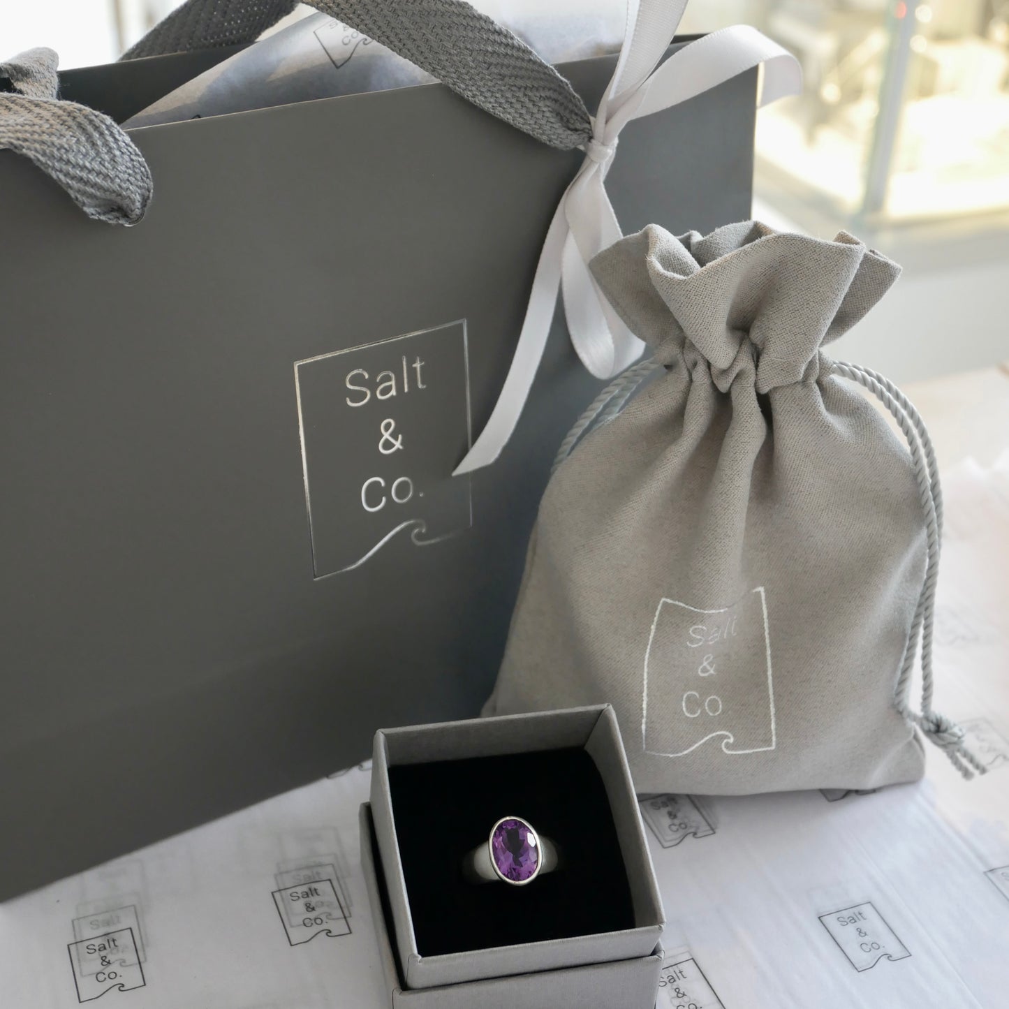 Purple Amethyst Midi Cinderella Ring