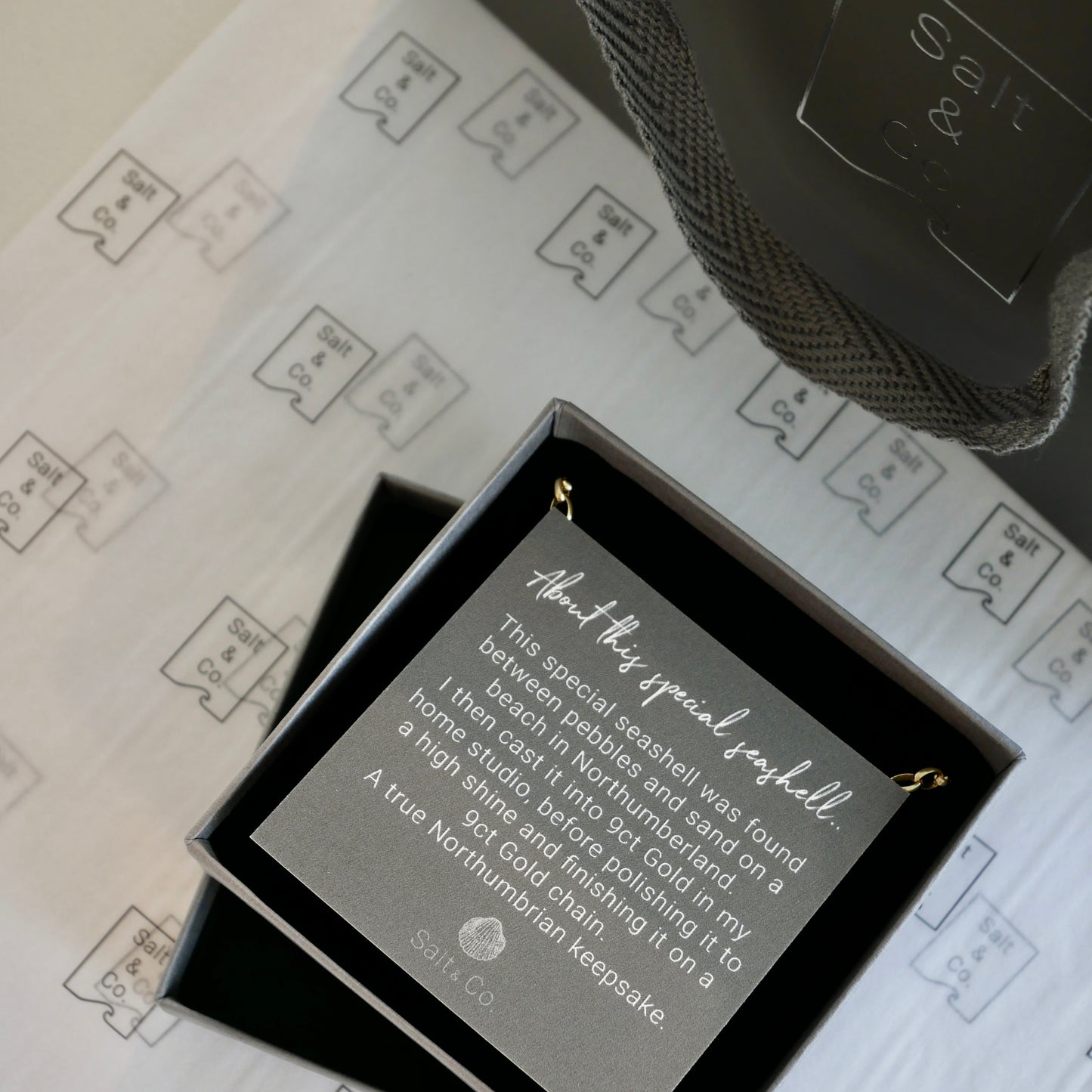 Alnmouth Mini Shell Necklace, 9ct Gold