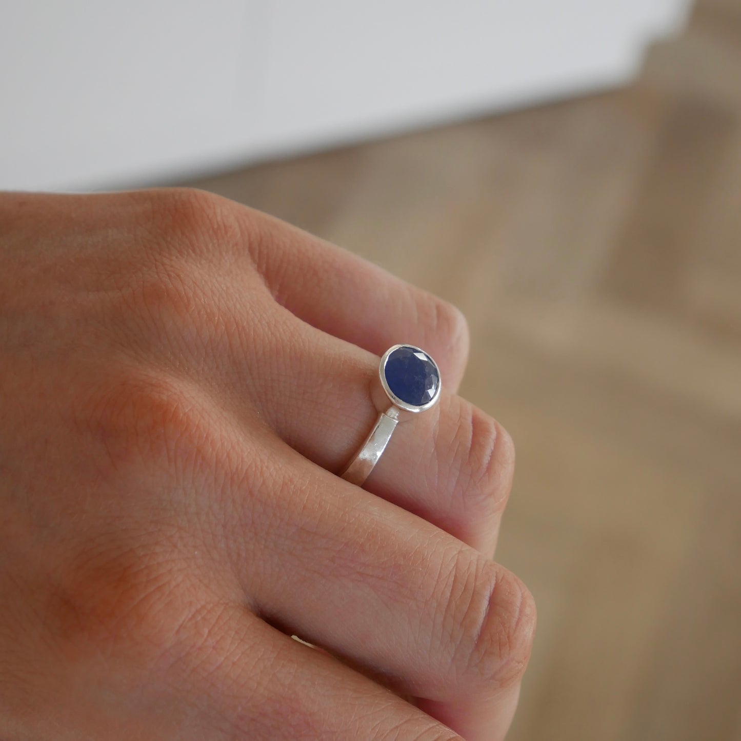 Sapphire Limited Edition Hammered Sweetie Ring