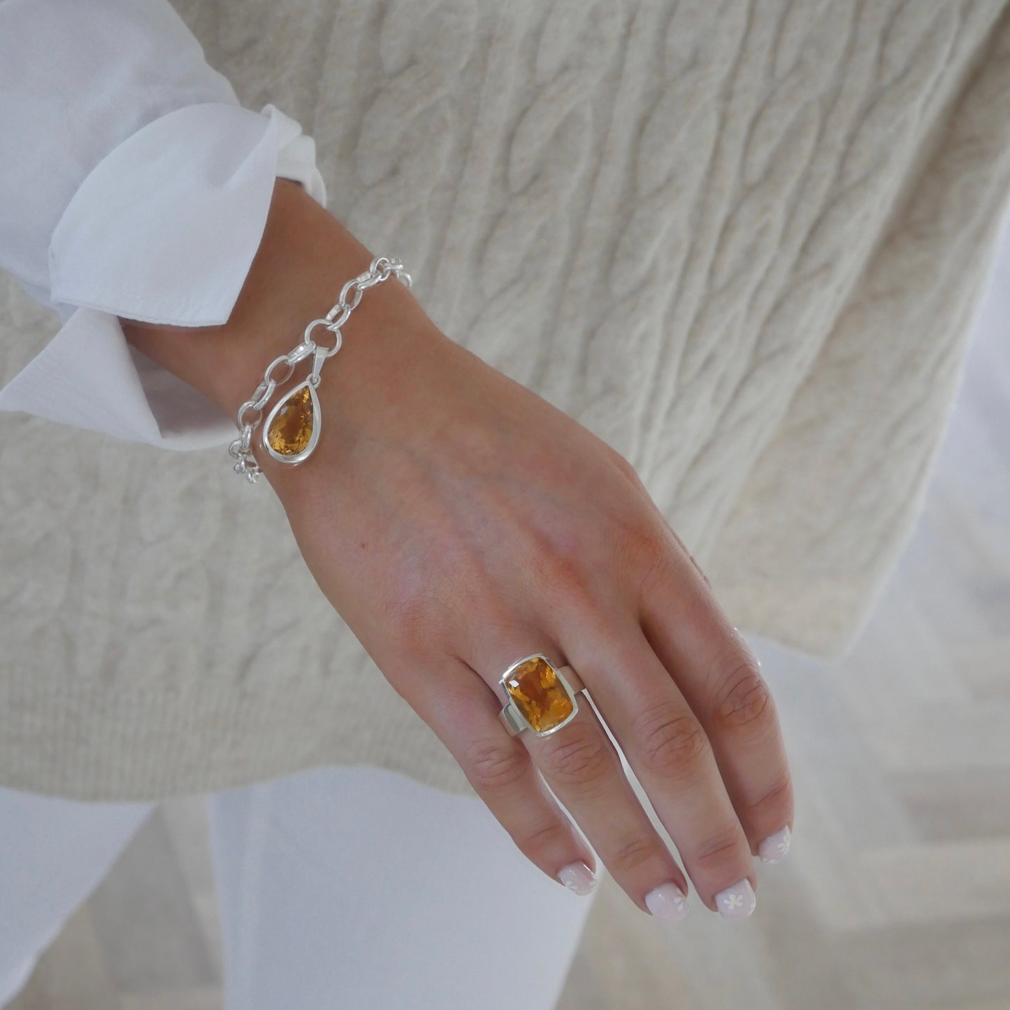 Citrine Maxi Water Chain Bracelet