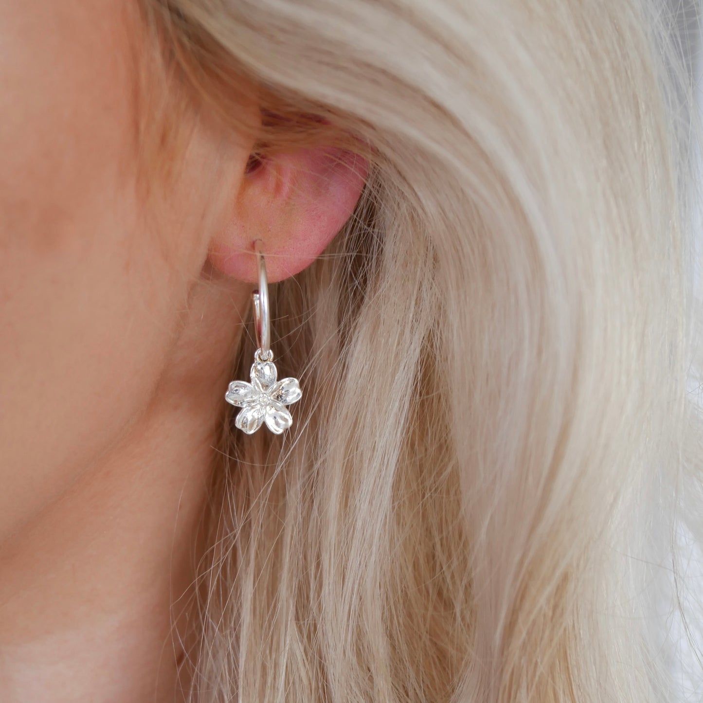 Forget Me Not Hoops
