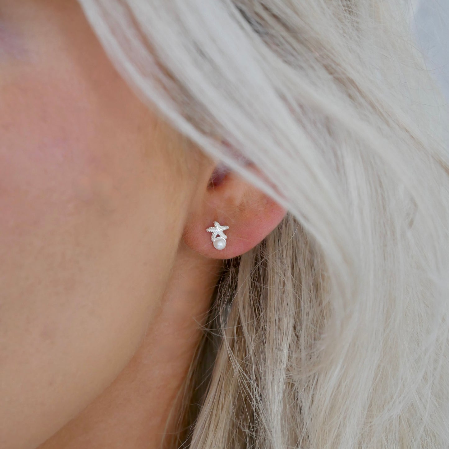 Starfish Pearl Studs