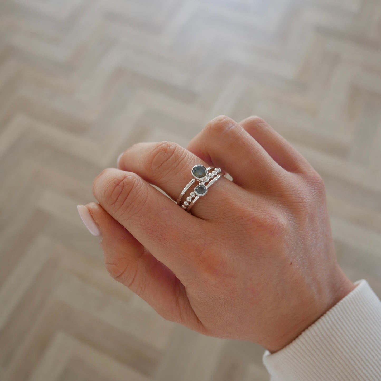 Gemstone Stacker Ring