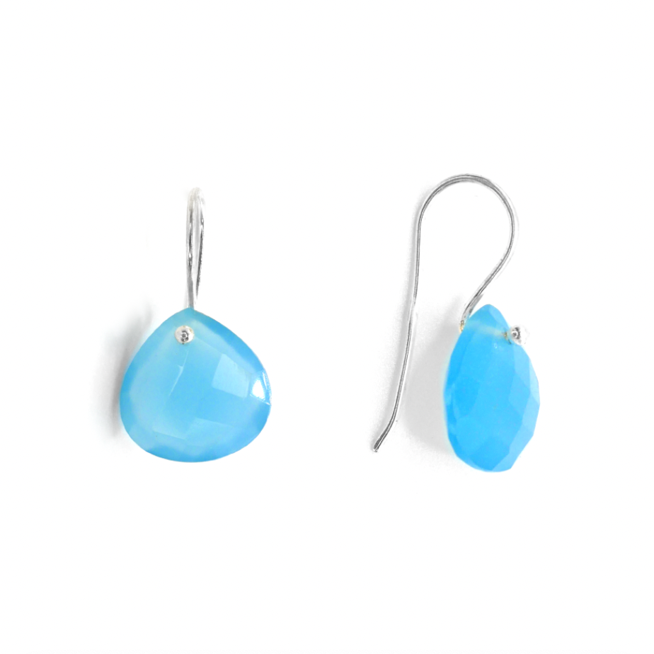 Chalcedony Minimalist Earrings