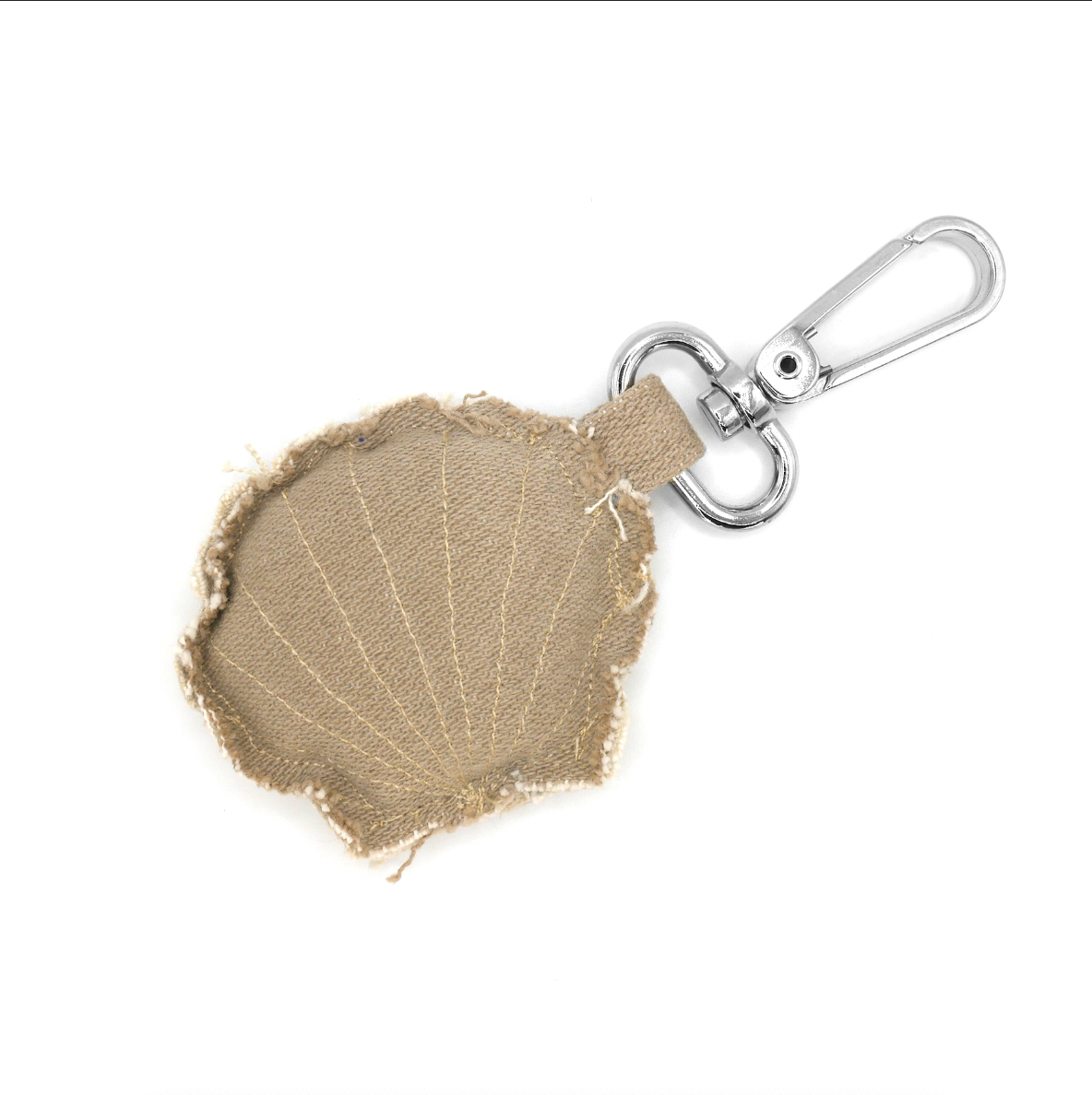 Recycled Denim Seashell Key Ring