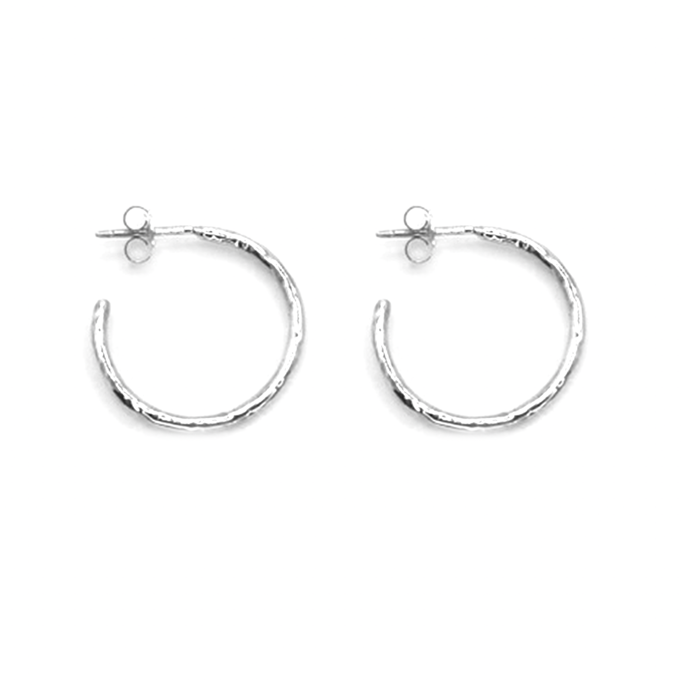 Hammered Stud Hoops