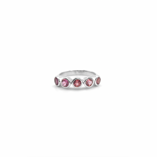 Linear Pink Tourmaline Ring
