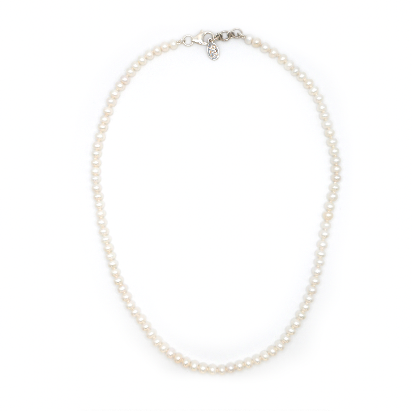 Mini Button Pearl Necklace