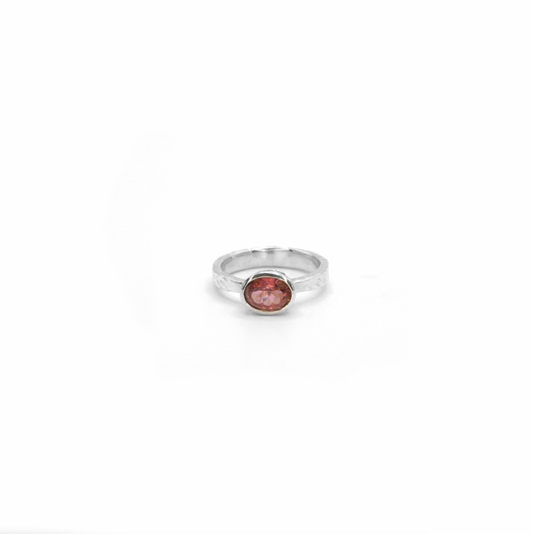 Limited Edition Hammered Pink Tourmaline Sweetie Ring