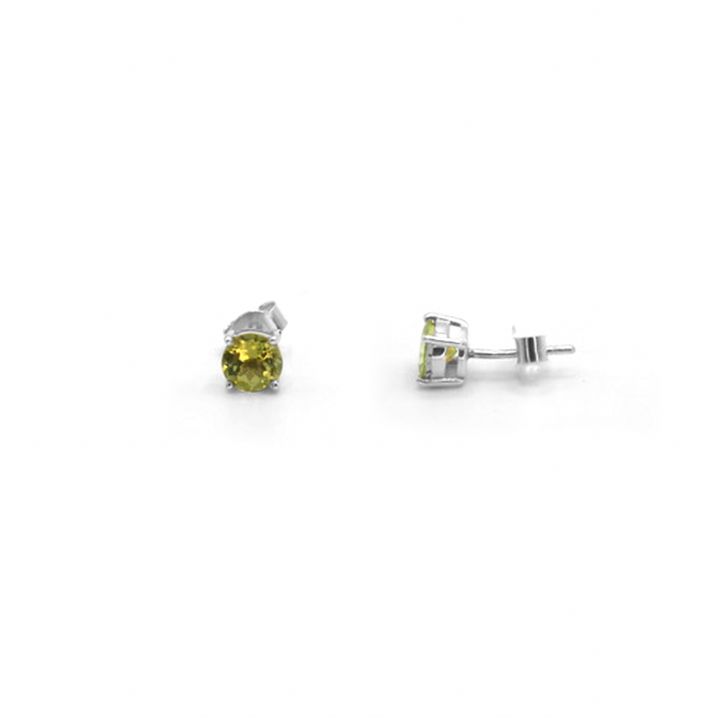 Pale Green Tourmaline Mini Studs