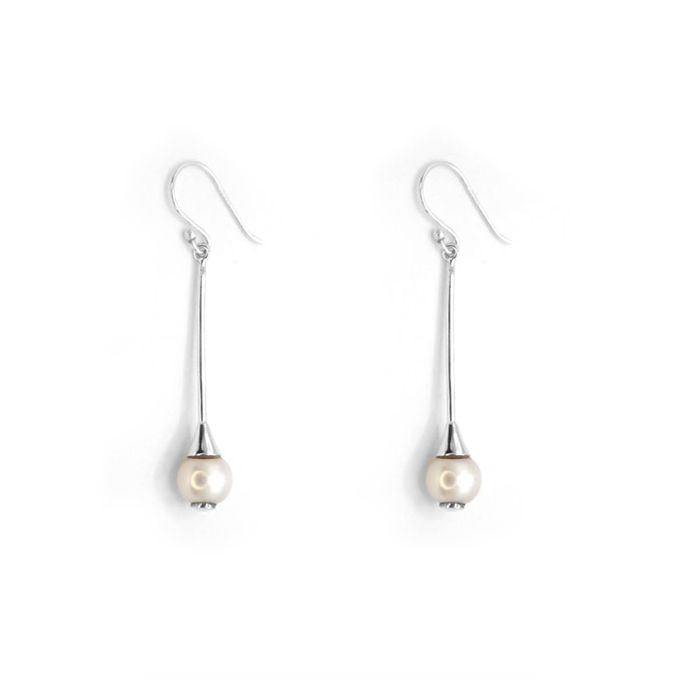 Pearl Drop Dangly Earrings