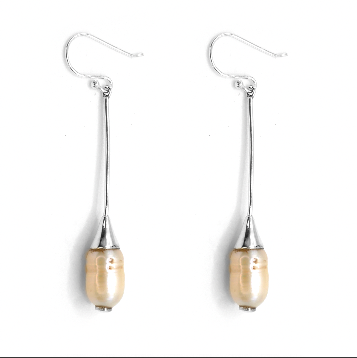 Irregular Fresh Water Pearl Drop Earrings