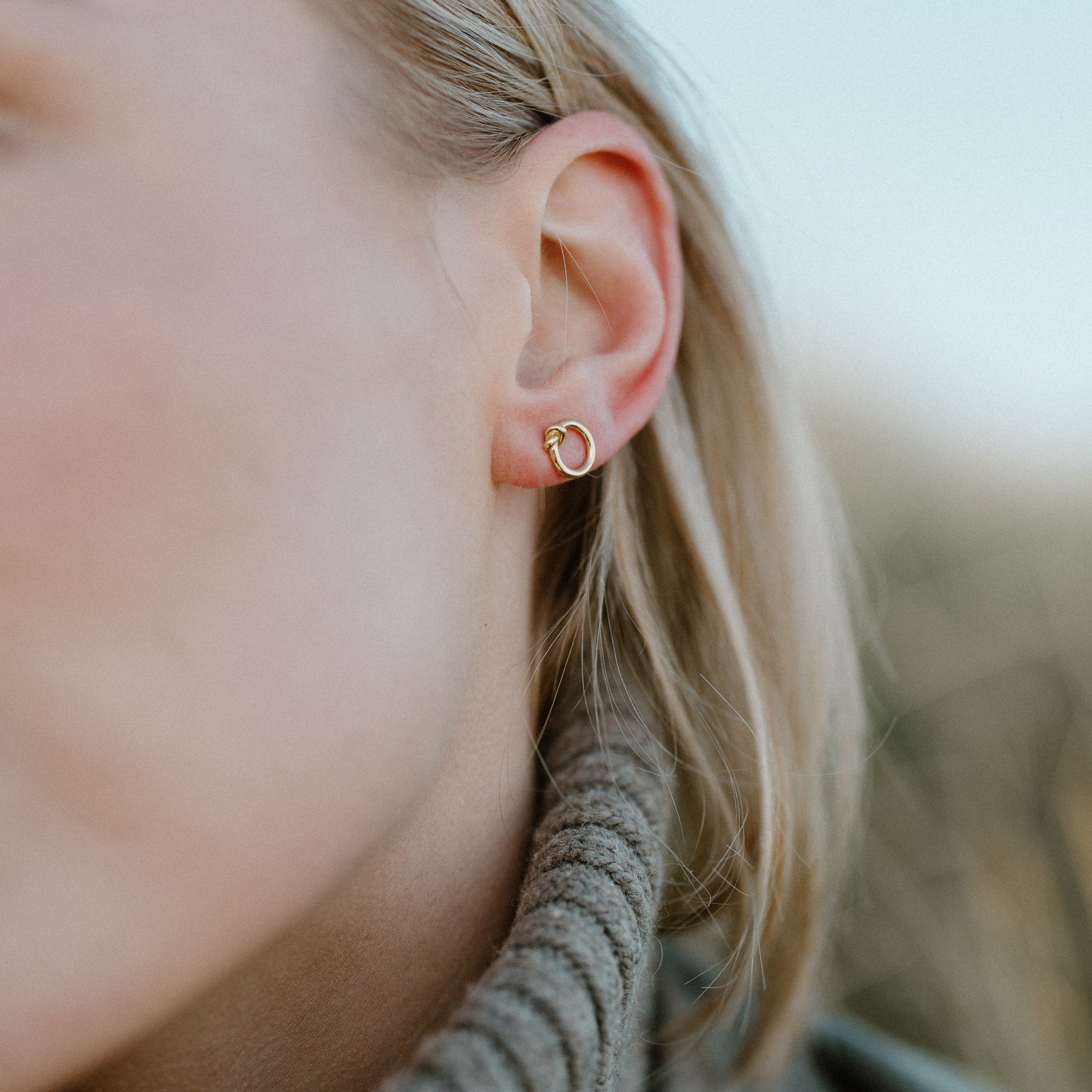 Knot Studs, 24ct Gold Plated