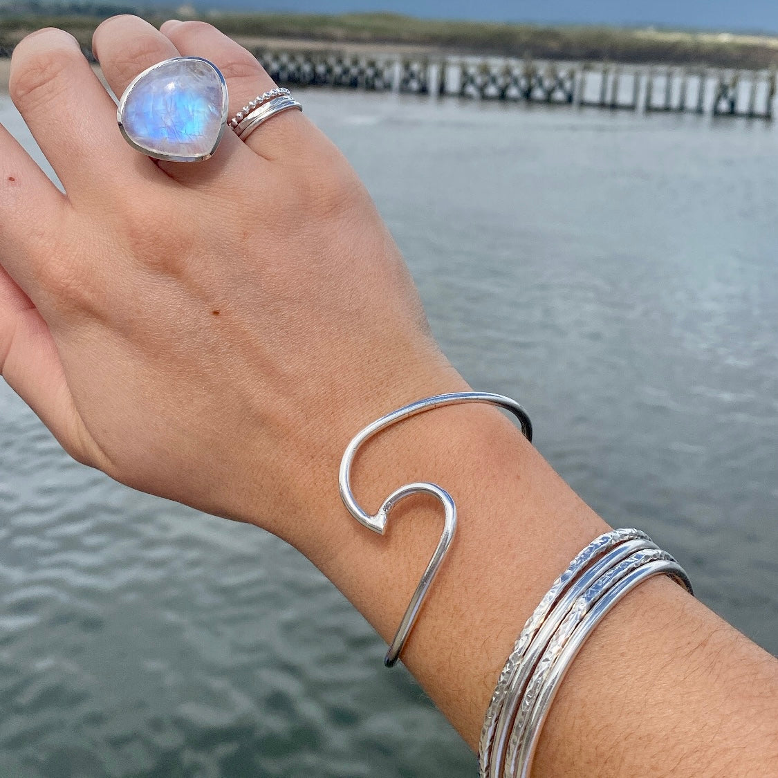 Moonstone Droplet Cinderella Ring