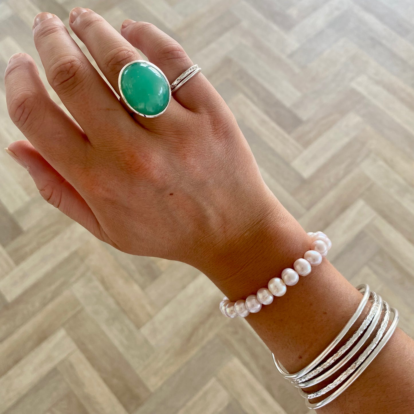 Chrysoprase Cinderella Ring