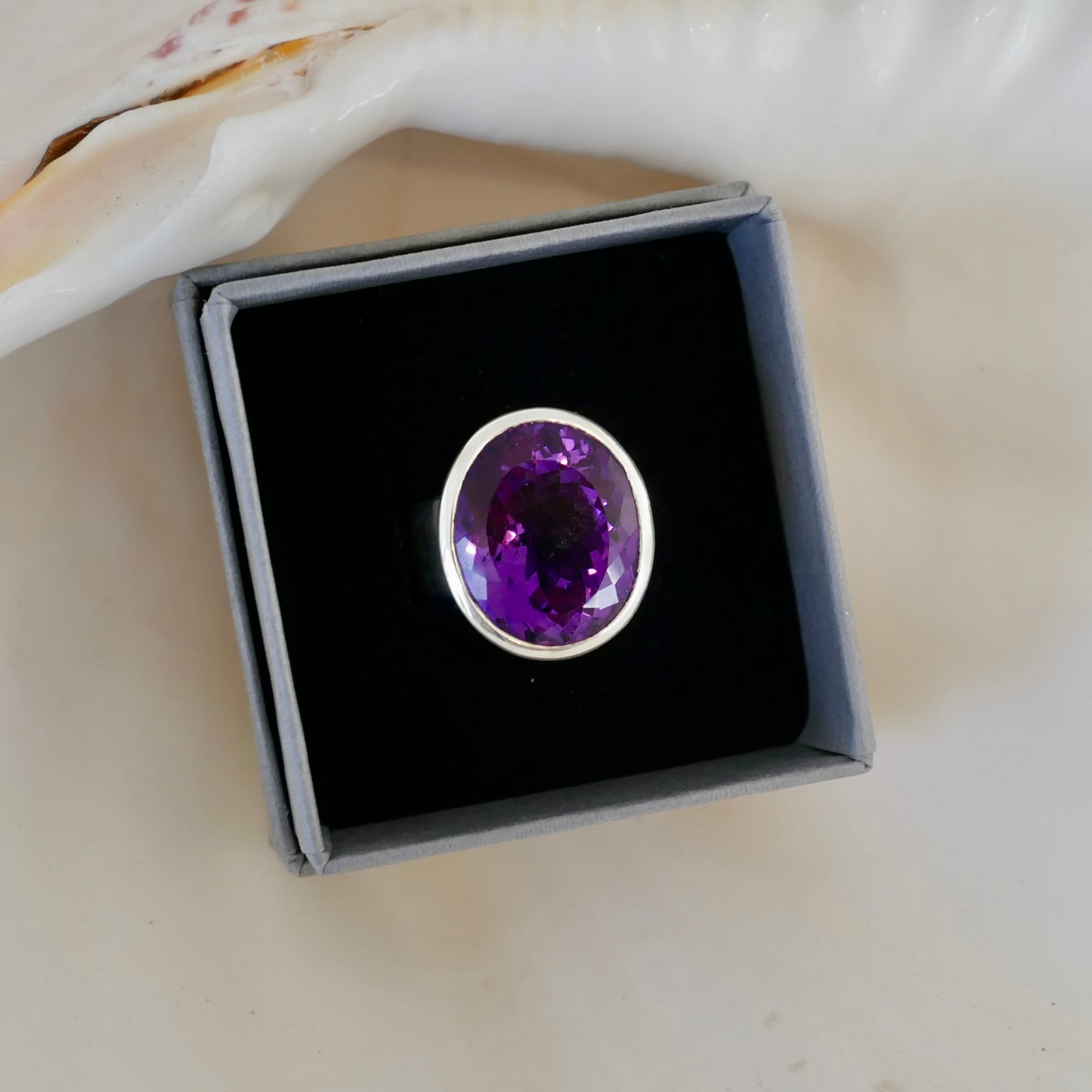 Purple Amethyst Cinderella Ring