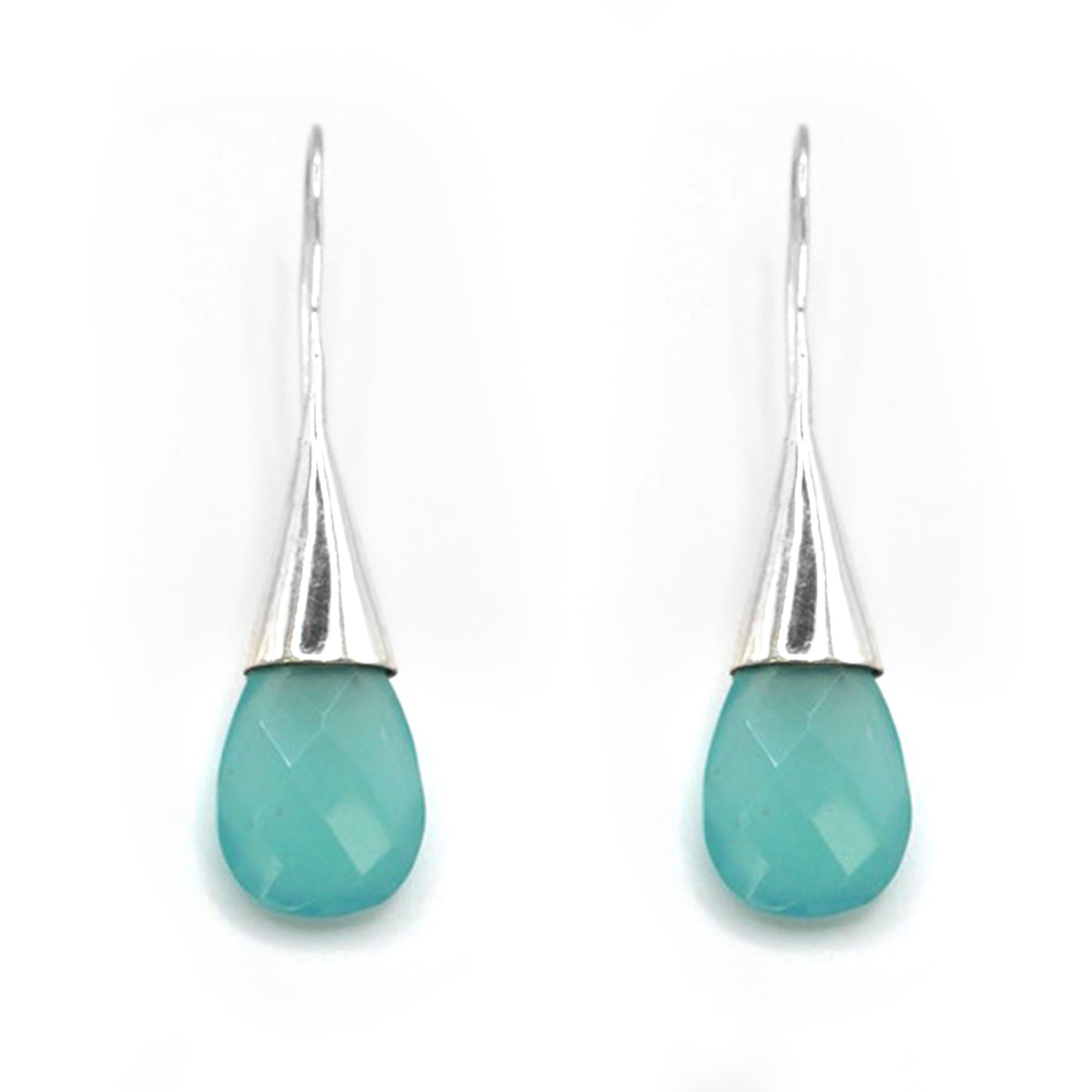 Chalcedony Contemporary Earrings