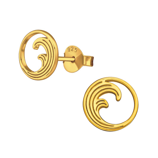 Ocean Studs, 24ct Gold Plated