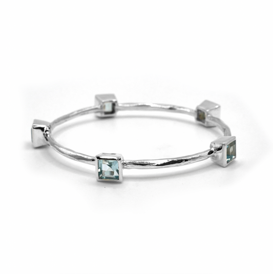 Topaz Bangle (Limited Edition Square Gemstone Version)