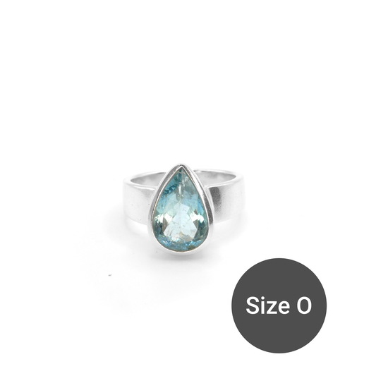 Blue Morganite Water Cinderella Ring, O