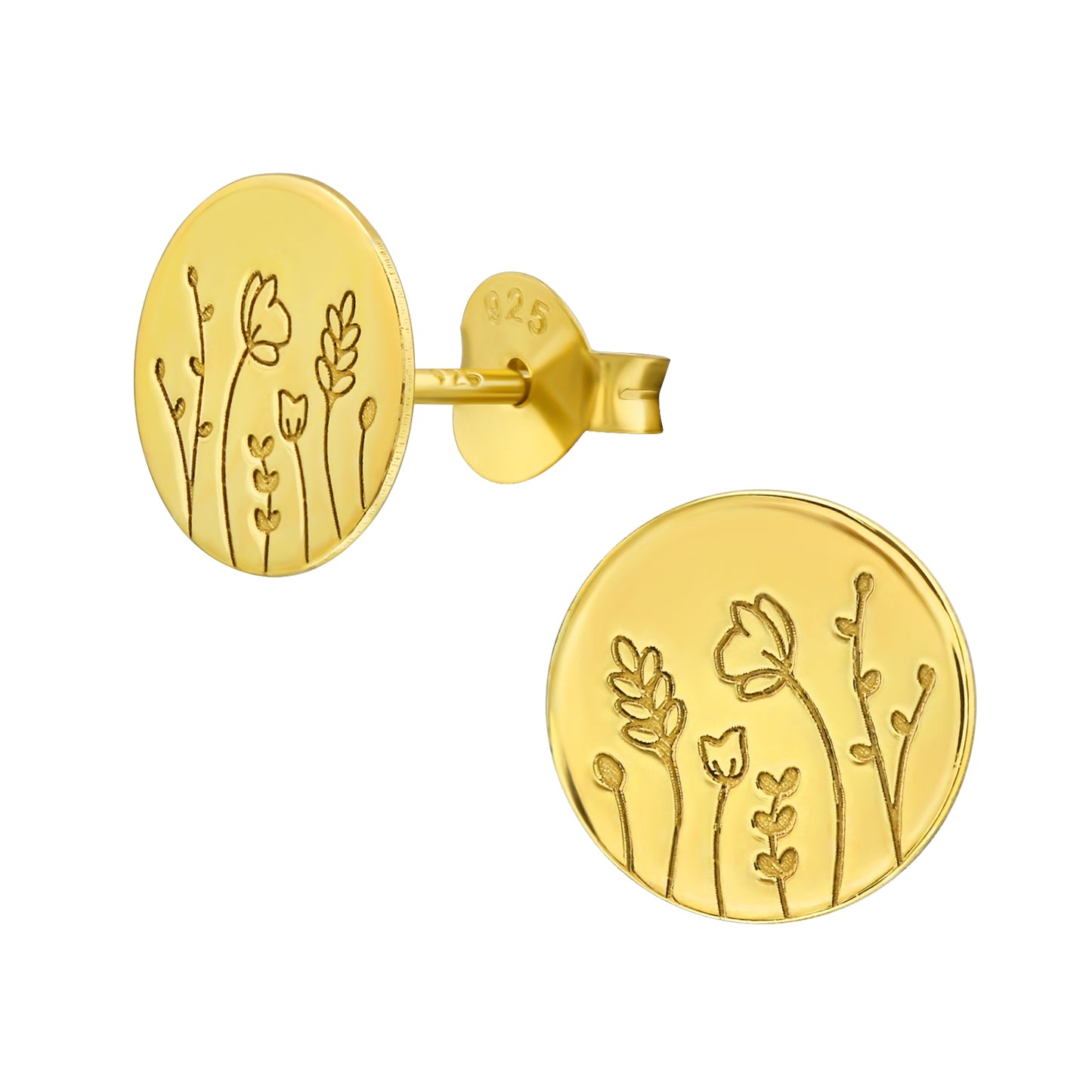Meadow Studs, 24ct Gold Plated