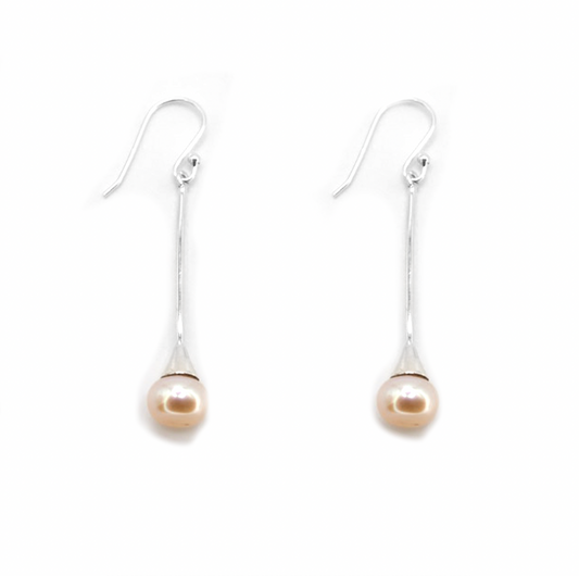 Pearl Drop Dangly Earrings