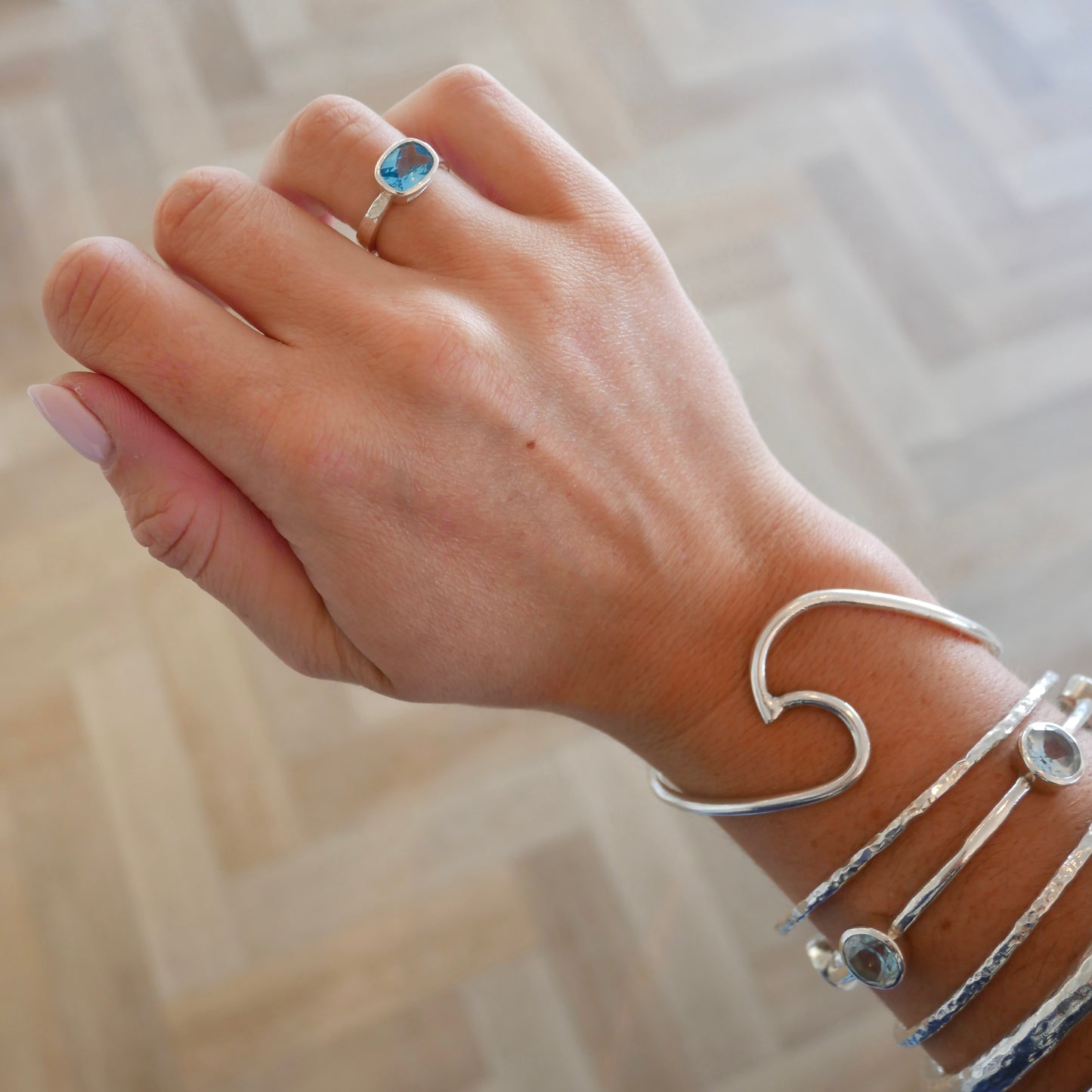 Limited Edition Hammered Topaz Sweetie Ring