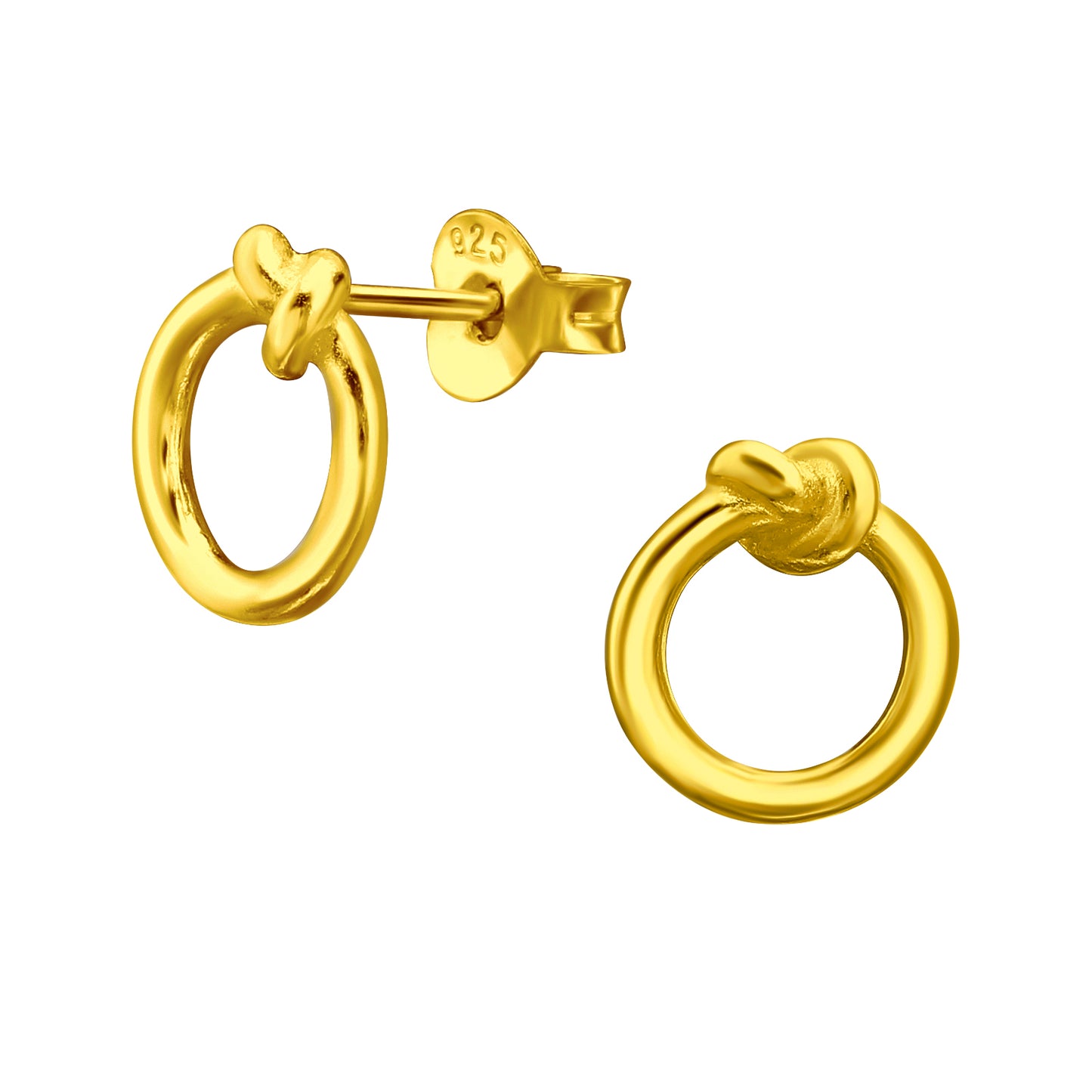 Knot Studs, 24ct Gold Plated