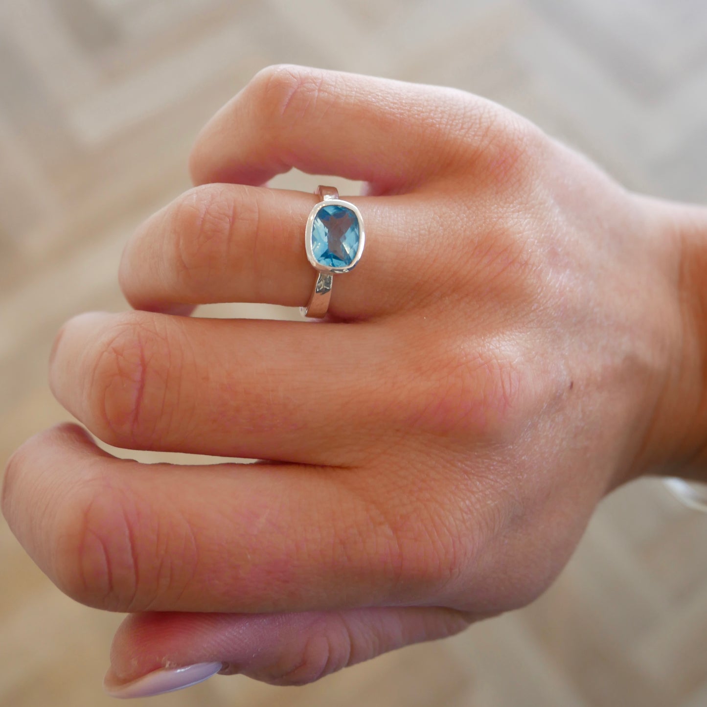 Limited Edition Hammered Topaz Sweetie Ring